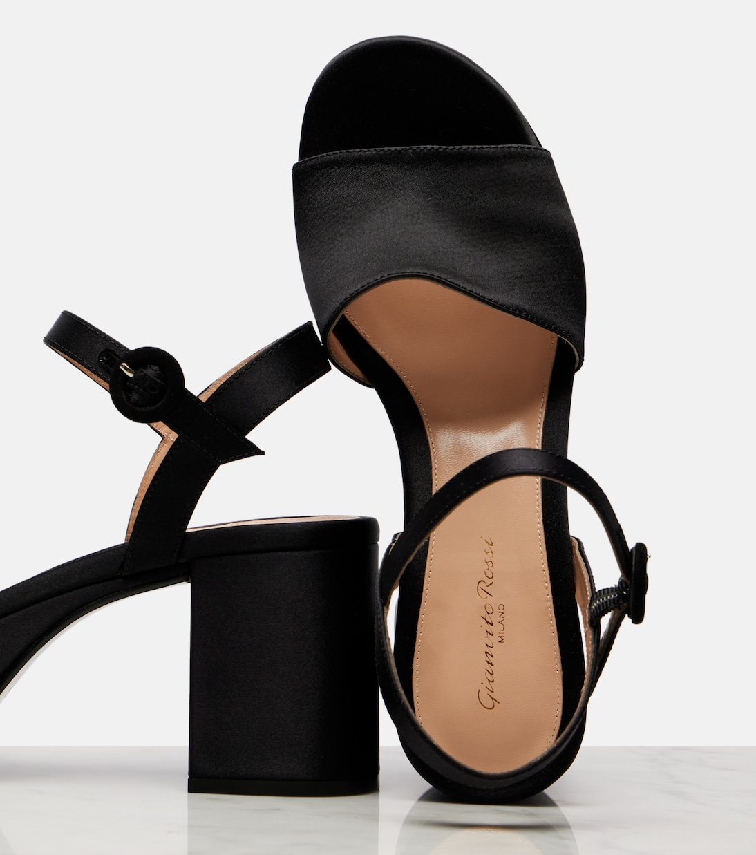 Carol 35 satin platform sandals | Gianvito Rossi