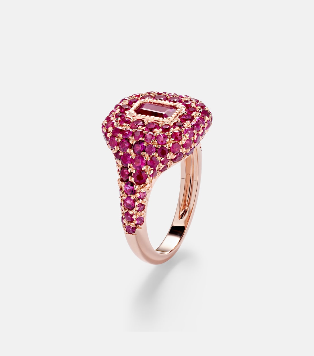 Bague en or rose 18 ct et rubis | Shay Jewelry