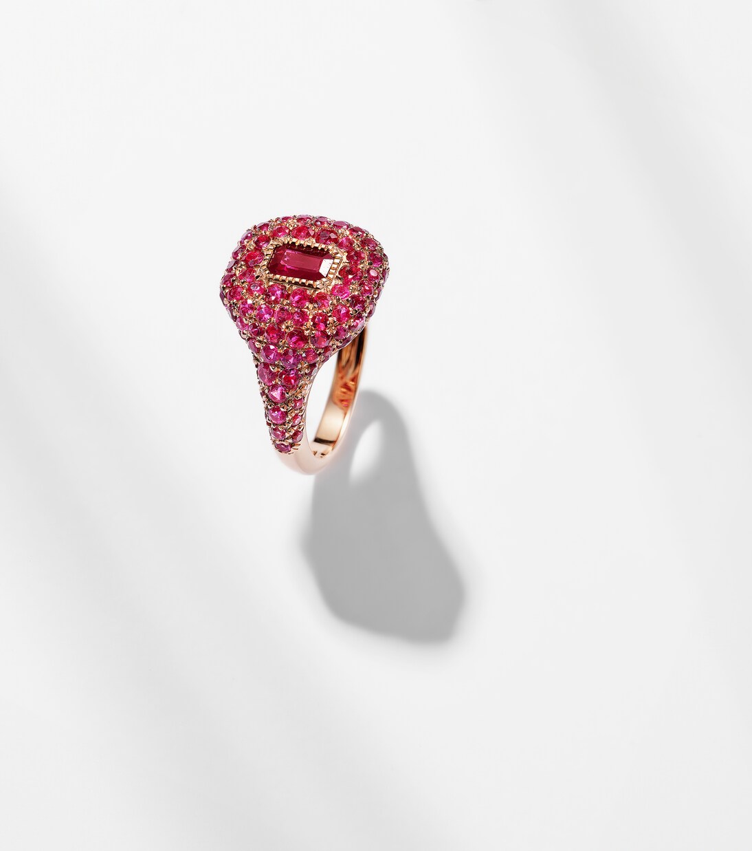 Bague en or rose 18 ct et rubis | Shay Jewelry