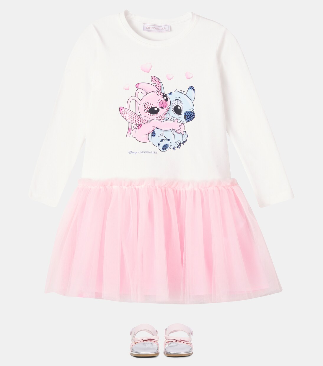 x Disney® Stitch embellished dress | Monnalisa