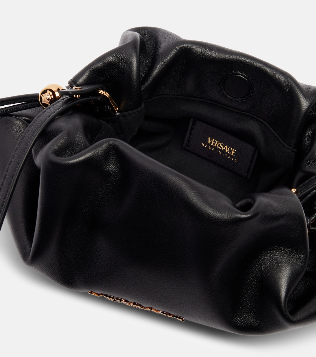 Versace Tag Mini leather tote bag | Versace