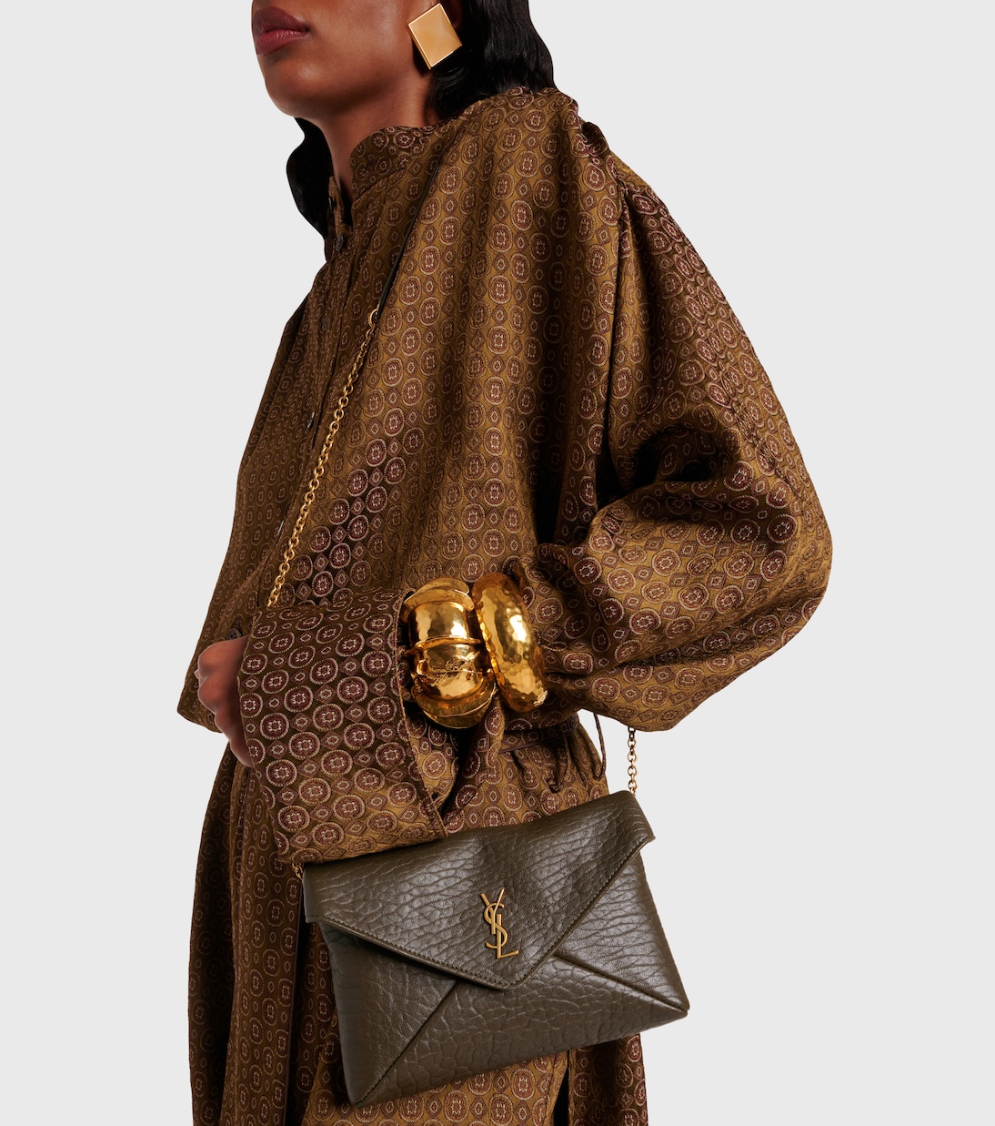 Cassandre Mini leather shoulder bag | Saint Laurent