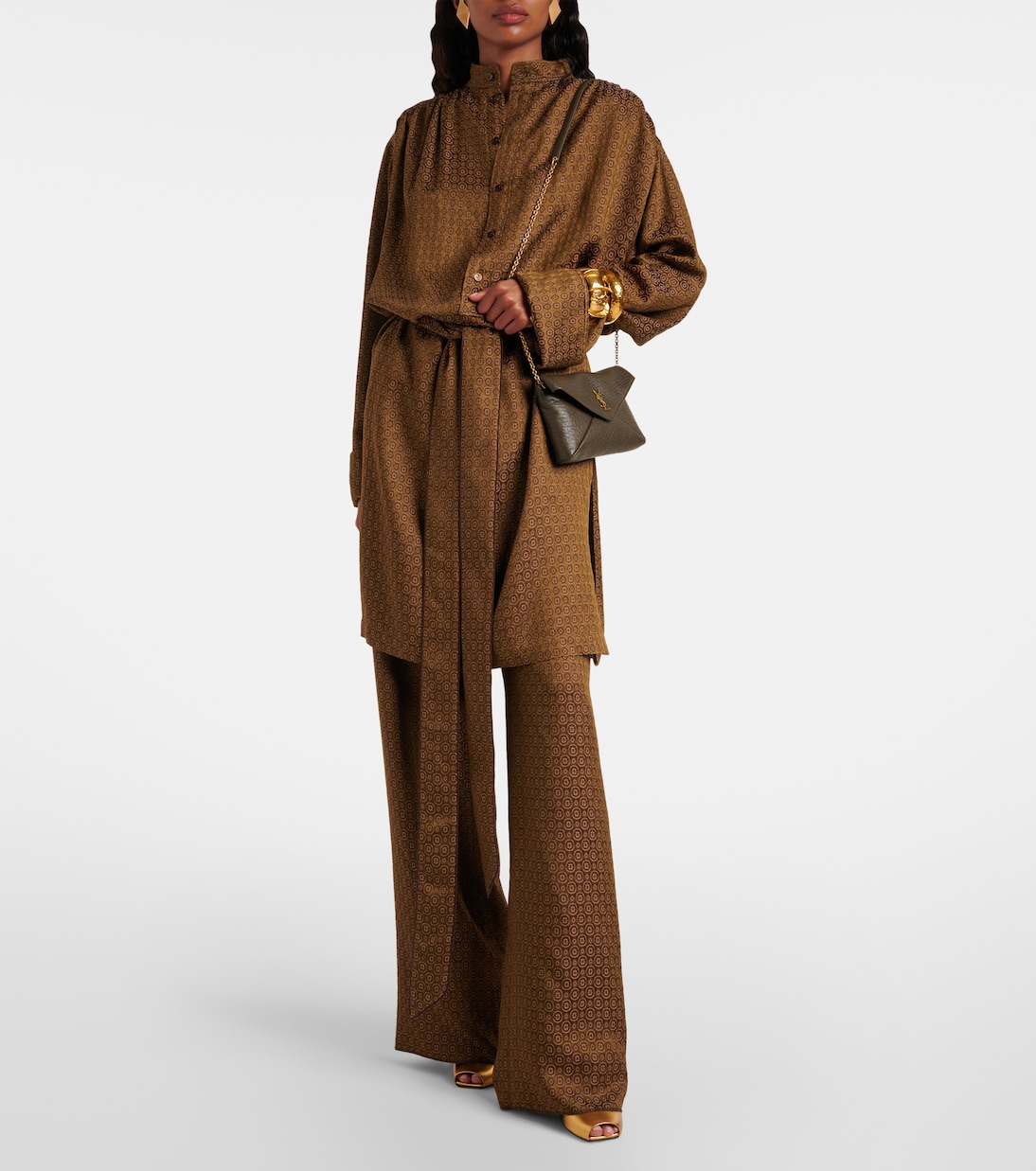 Cassandre Mini leather shoulder bag | Saint Laurent