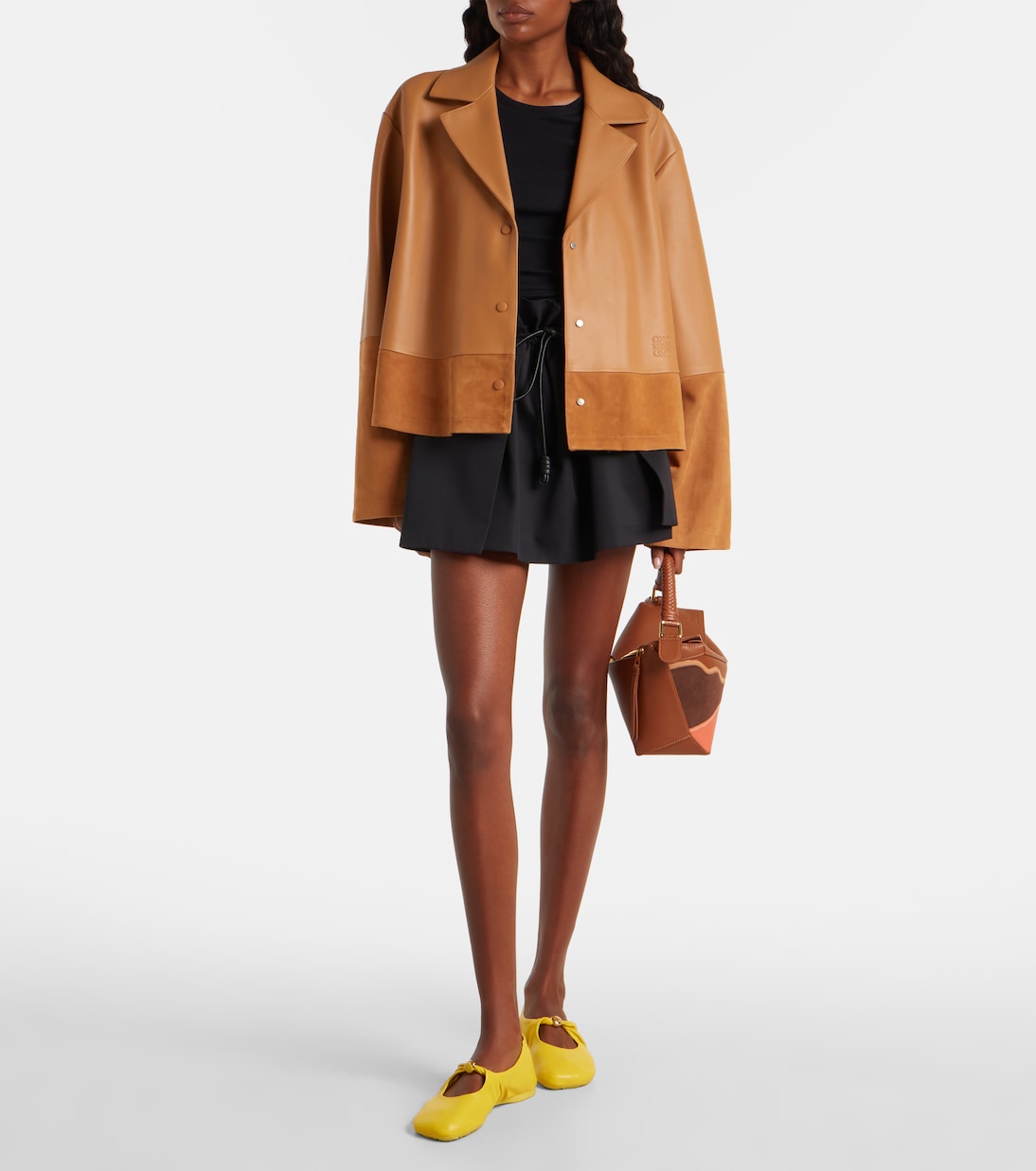 Veste Pyjama en cuir et daim | Loewe