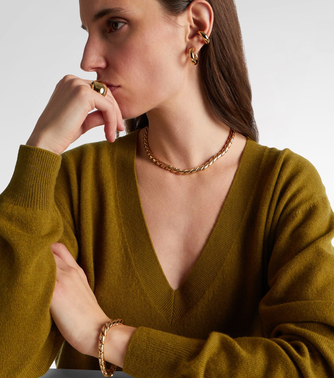 Collar de cadena Chelsea chapado en oro | Jennifer Fisher