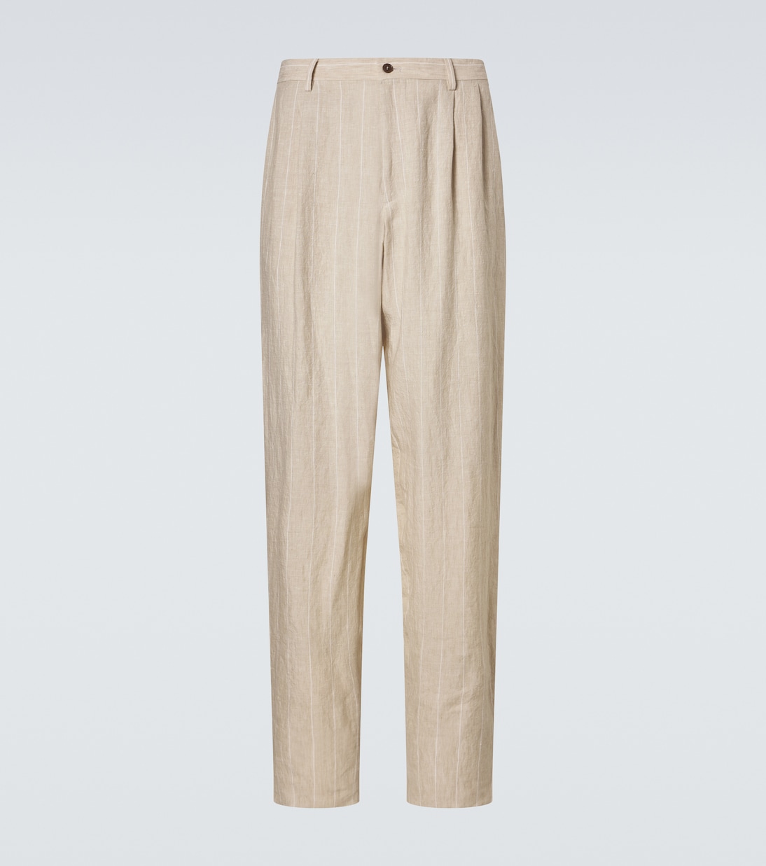 Pinstripe linen wide-leg pants | Giorgio Armani