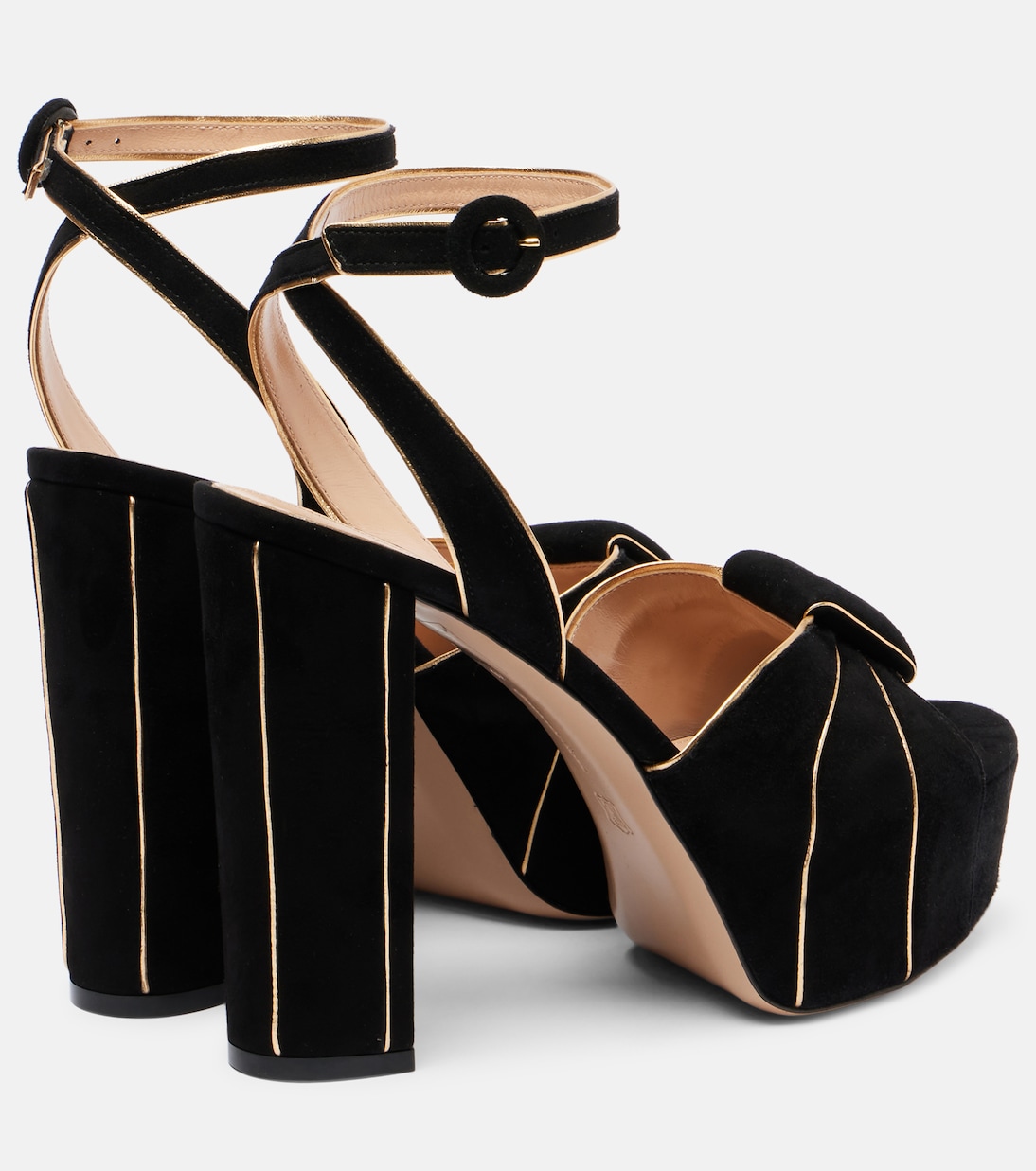 Sandales 125 à plateau en daim | Gianvito Rossi