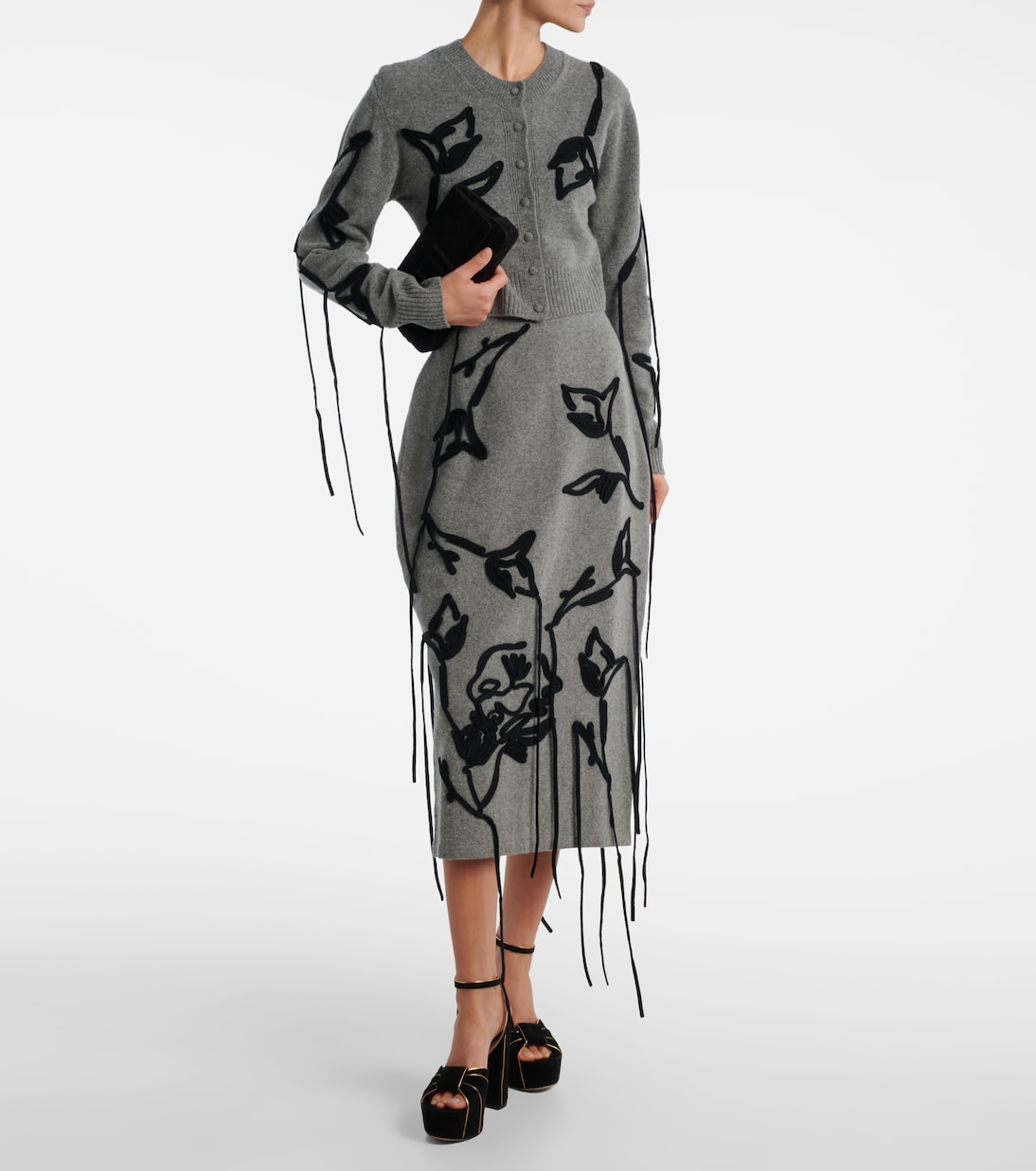 Sandales 125 à plateau en daim | Gianvito Rossi