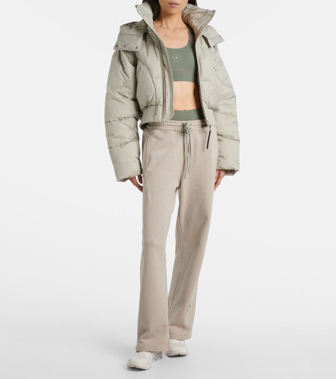 Wattierte Cropped-Jacke | Adidas by Stella McCartney