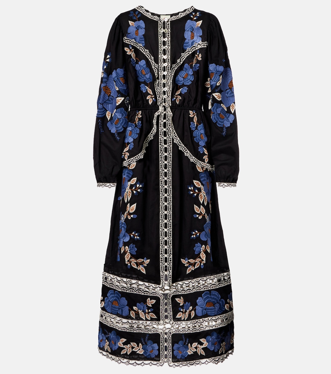 Embroidered floral cotton midi dress | Farm Rio