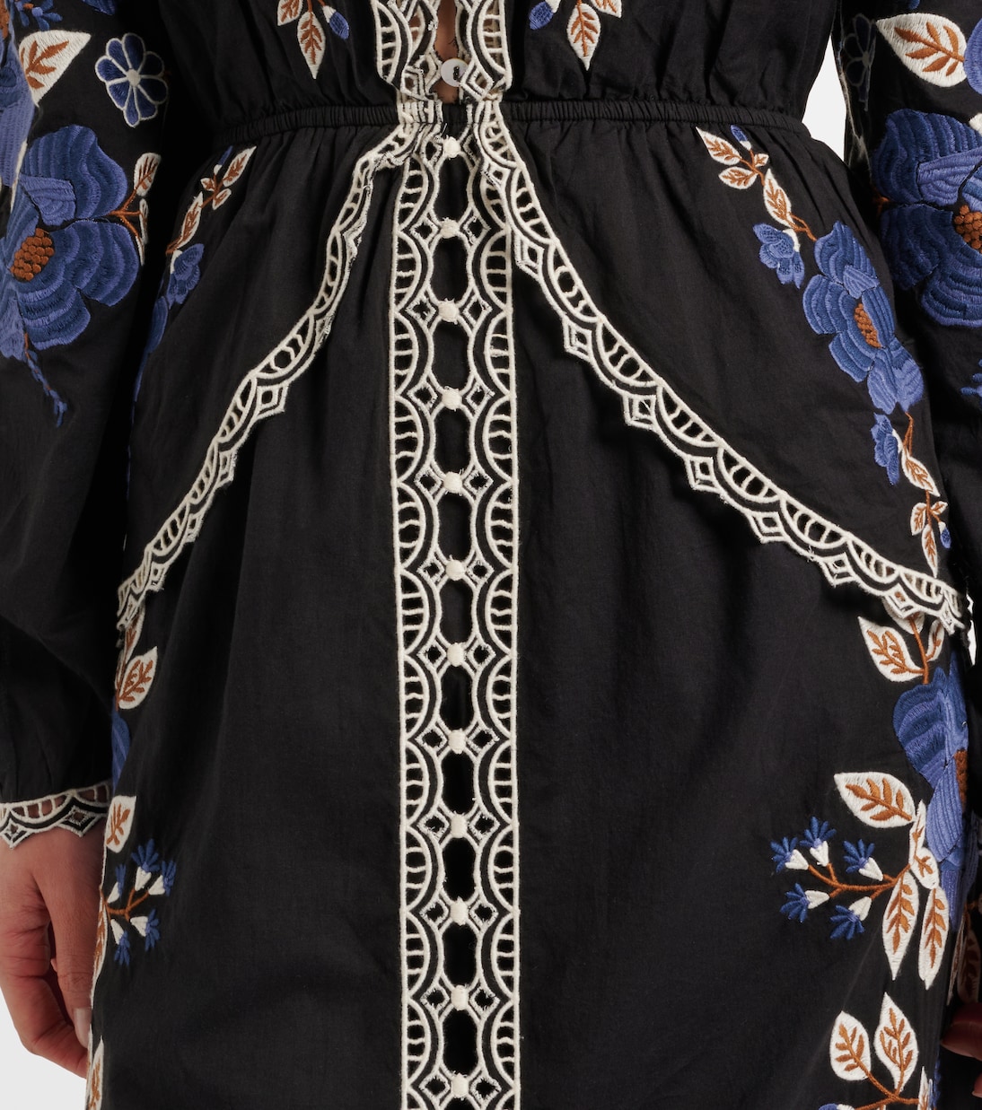 Embroidered floral cotton midi dress | Farm Rio