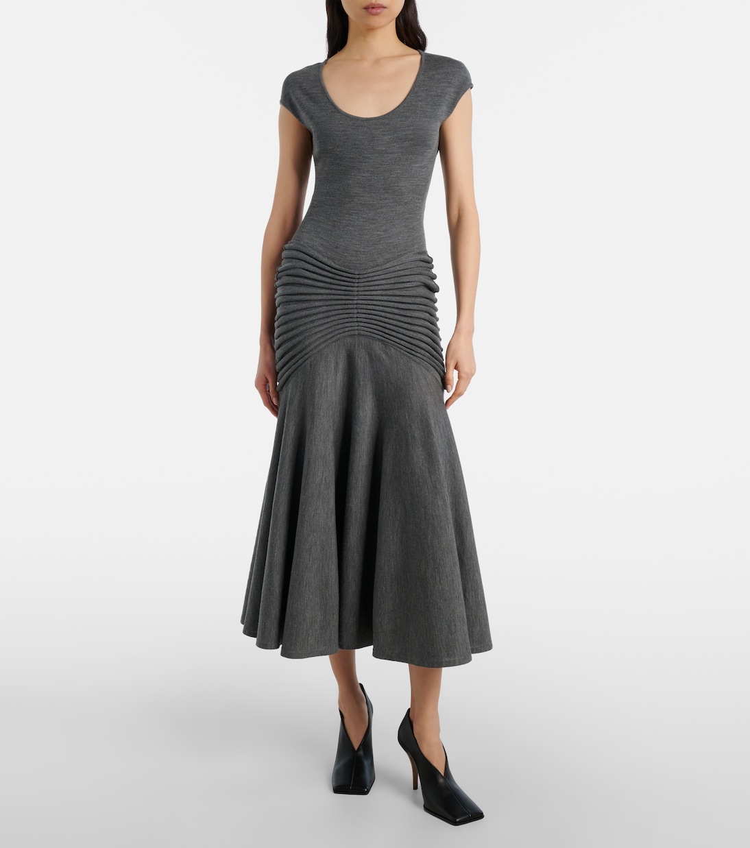 Abito midi in maglia di lana | Alaïa