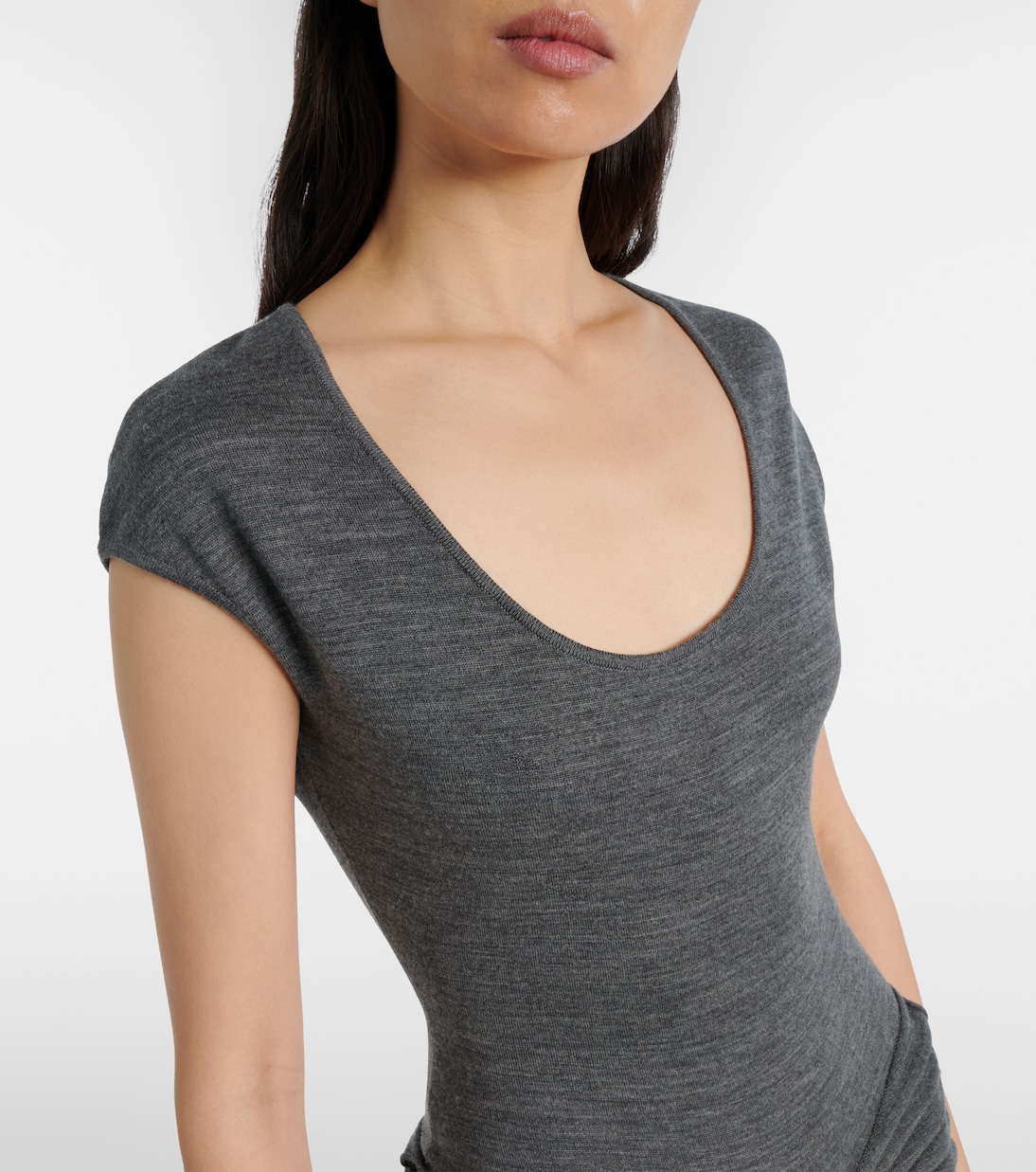 Abito midi in maglia di lana | Alaïa