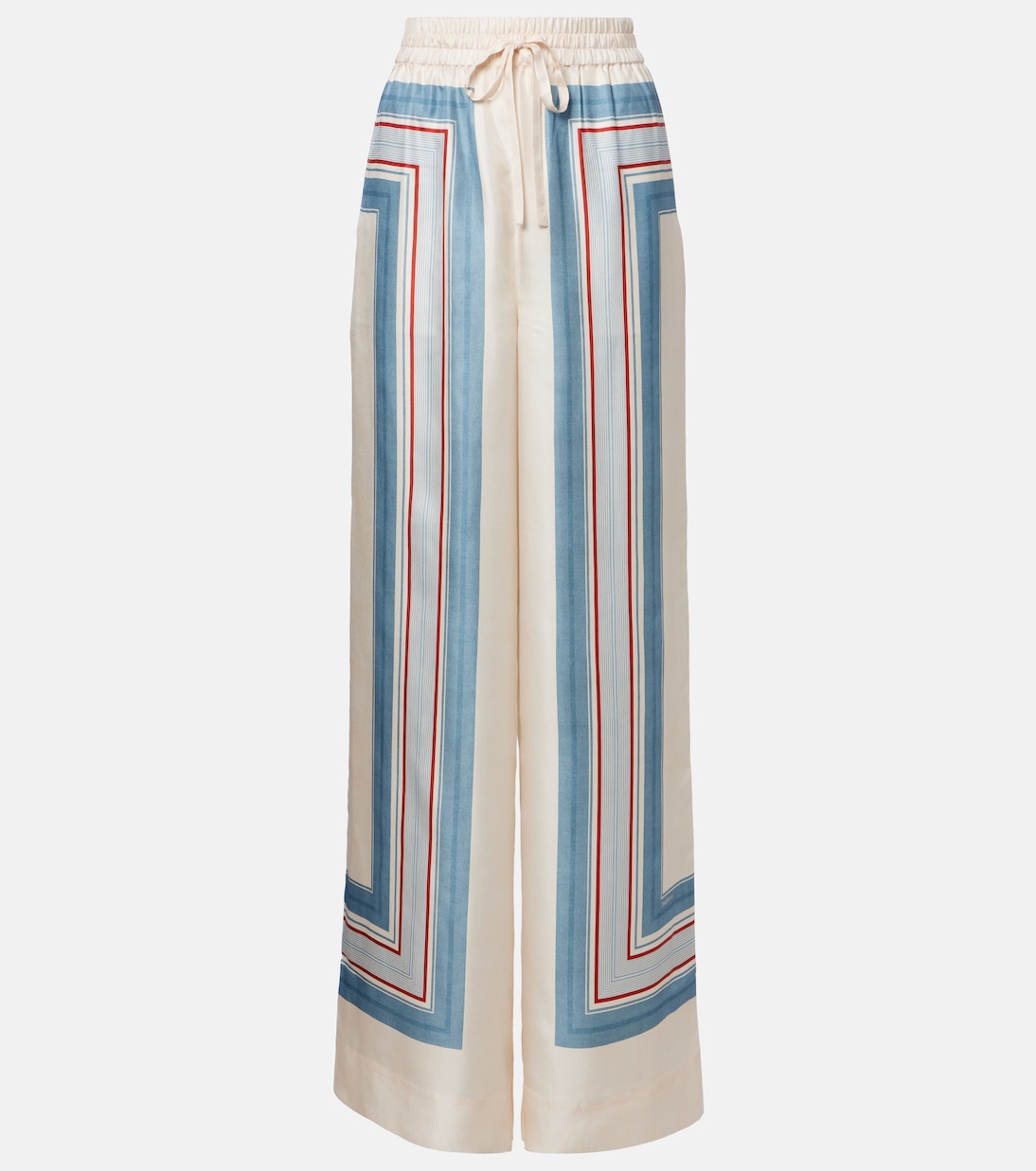 Pantalones anchos de seda estampados | Zimmermann