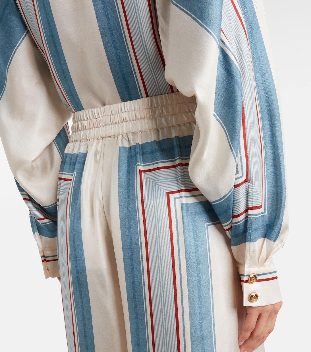 Pantalones anchos de seda estampados | Zimmermann