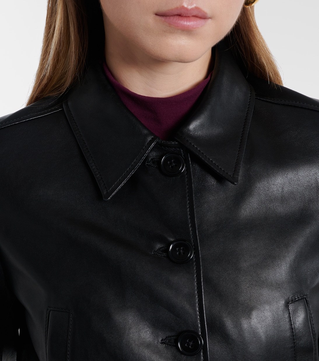Cropped-Blouson Sleek Statement aus Leder | Dorothee Schumacher