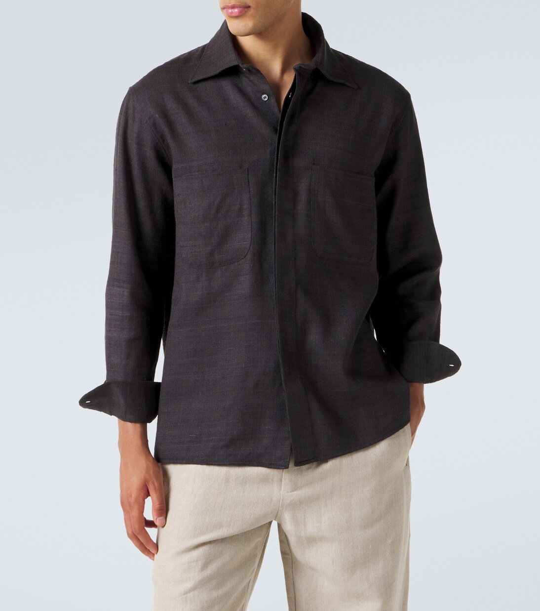 Regis silk shirt jacket | Saman Amel