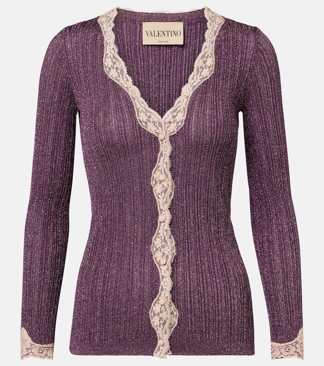 Lace-trimmed cardigan | Valentino