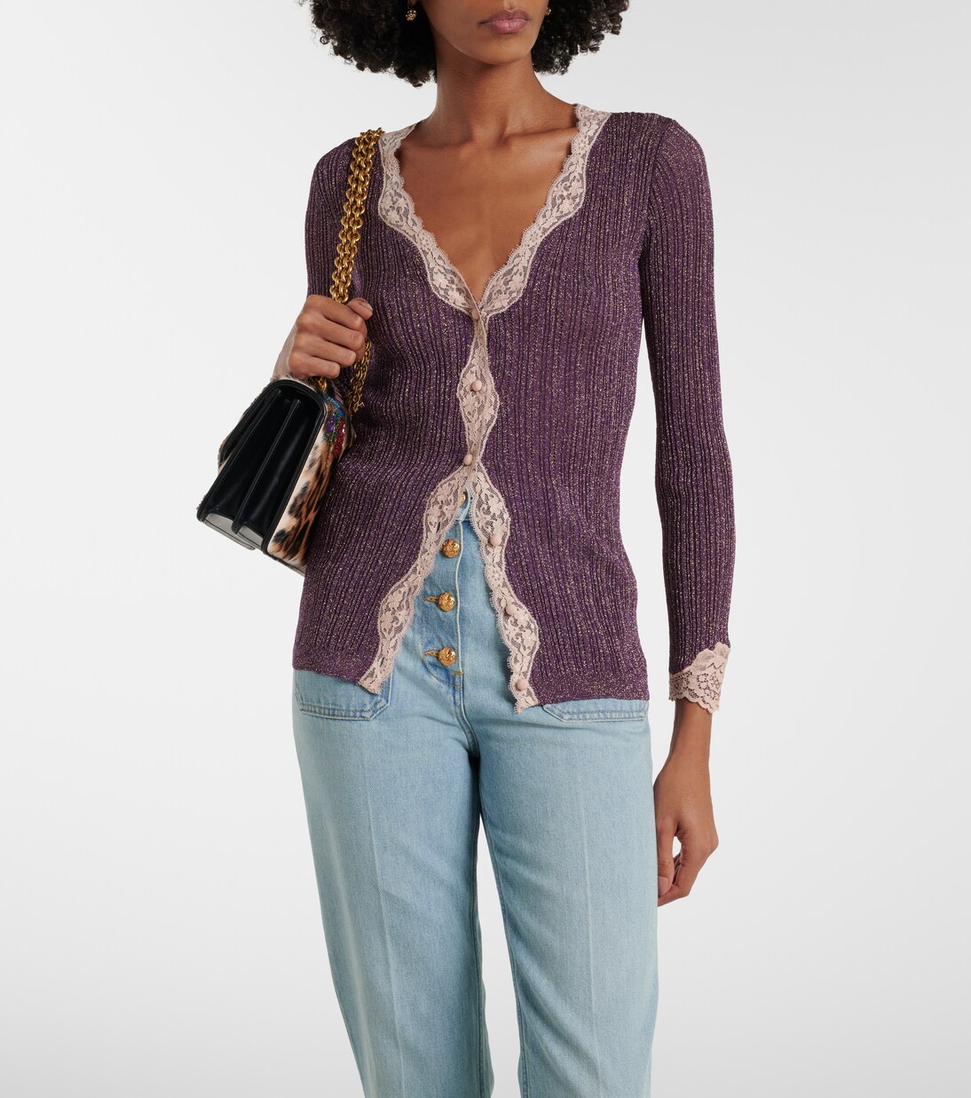 Lace-trimmed cardigan | Valentino