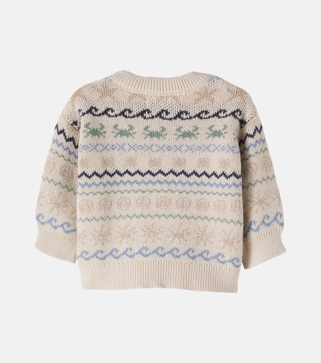 Baby - Pullover August in jacquard di cotone | Wheat