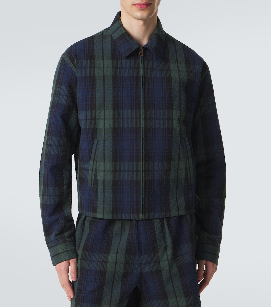 Chaqueta de sirsaca de algodón a cuadros | JW Anderson