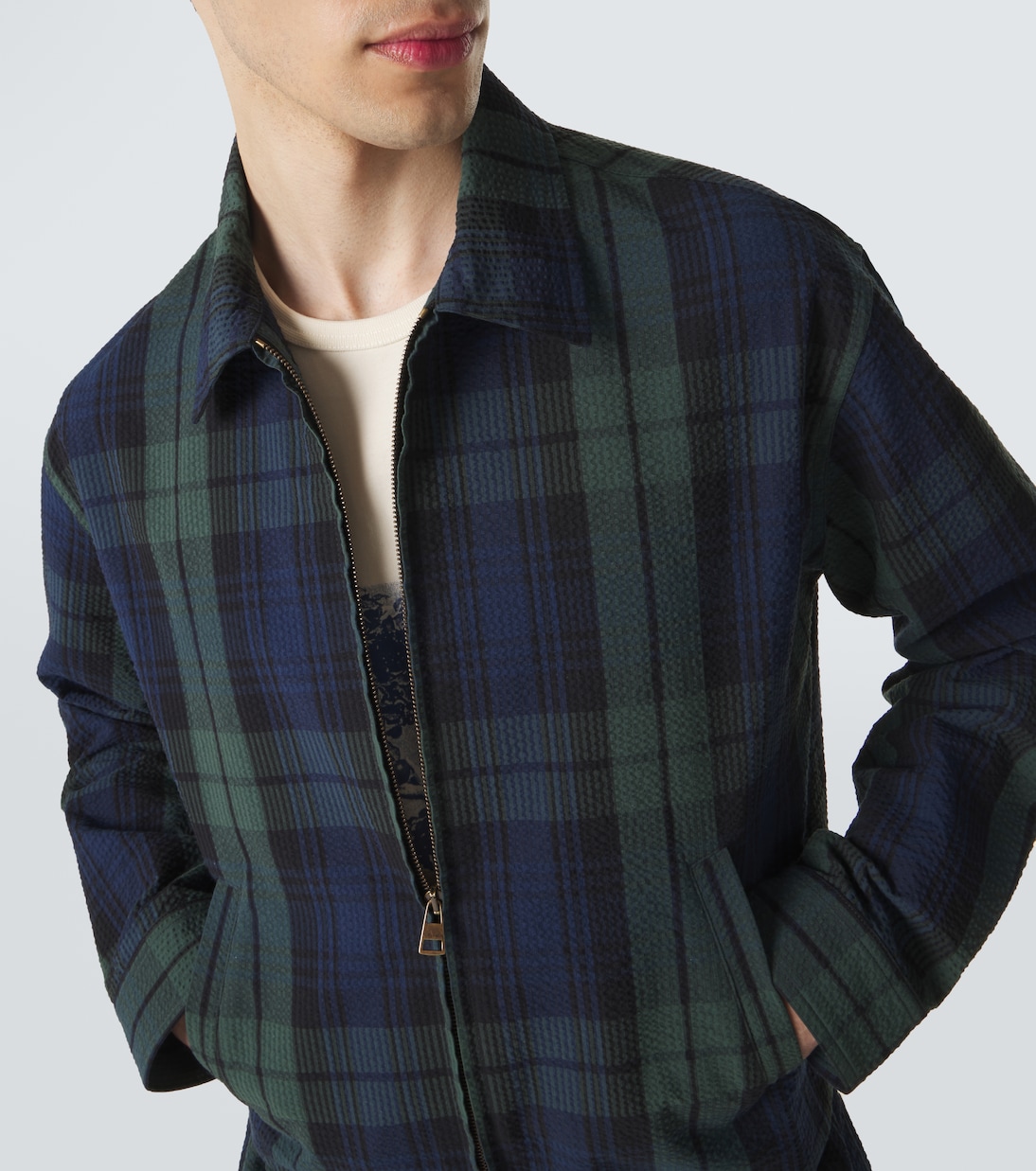 Chaqueta de sirsaca de algodón a cuadros | JW Anderson