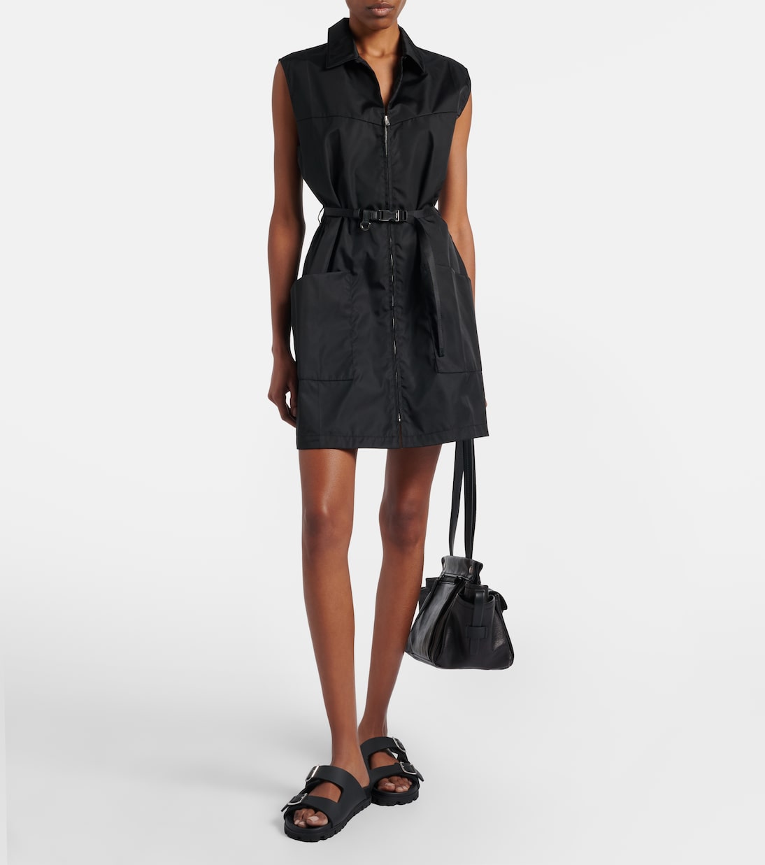 Logo sandals in black - Prada | Mytheresa