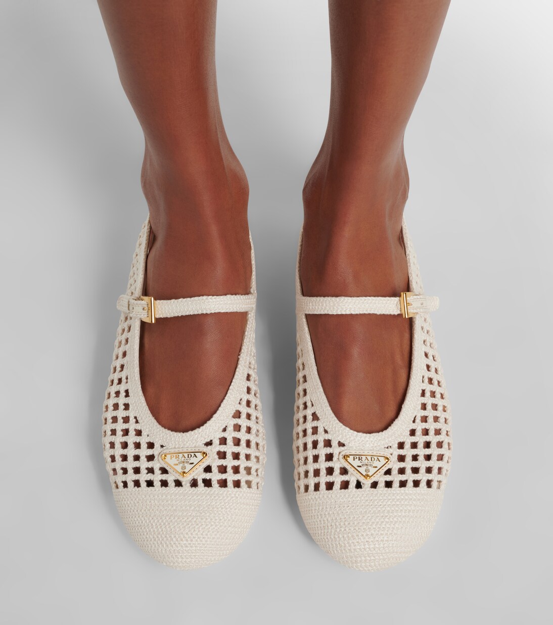Crochet ballet flats | Prada