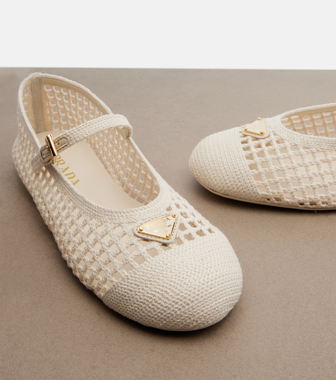 Crochet ballet flats | Prada