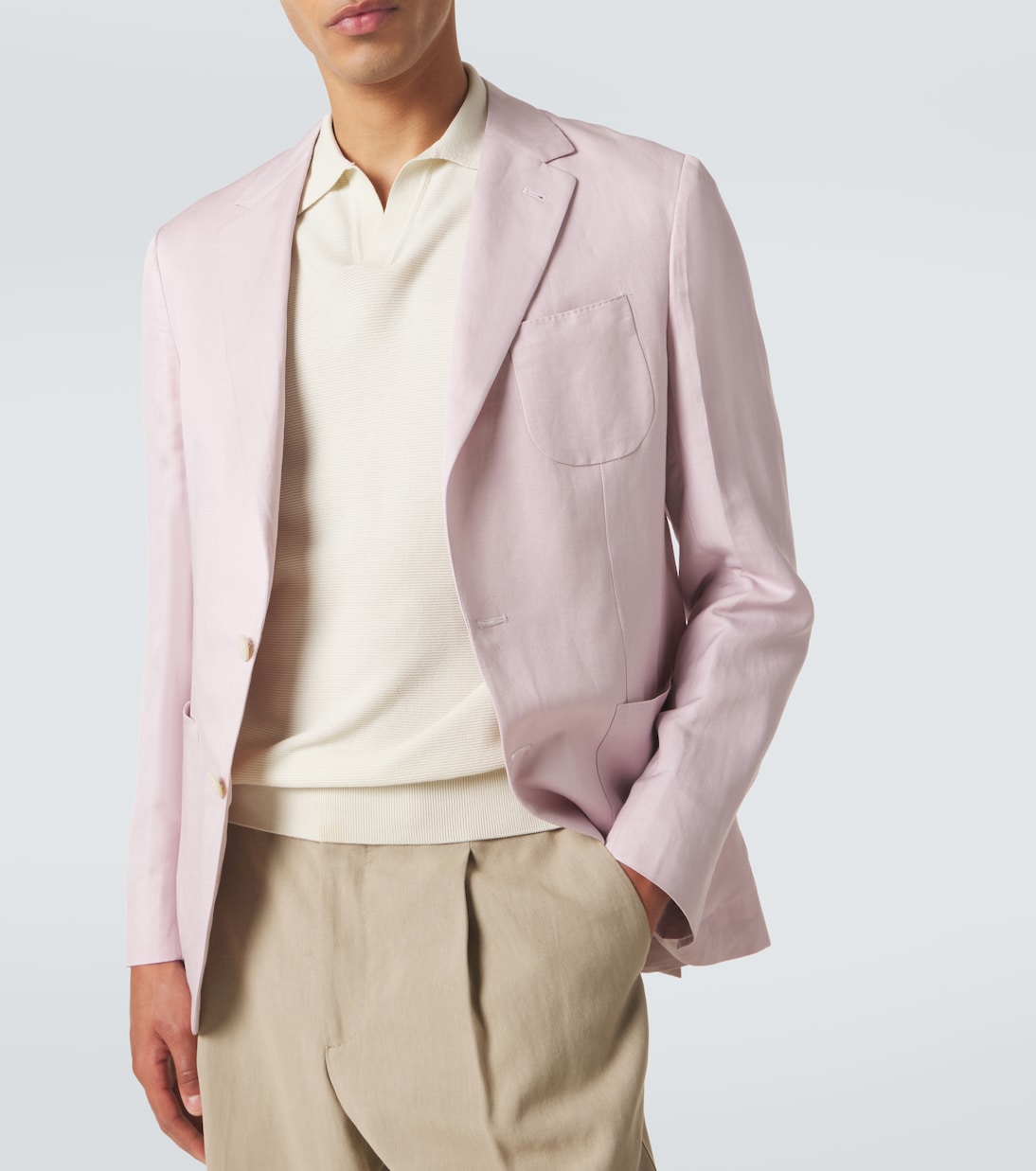 Cotton and silk polo shirt | Canali