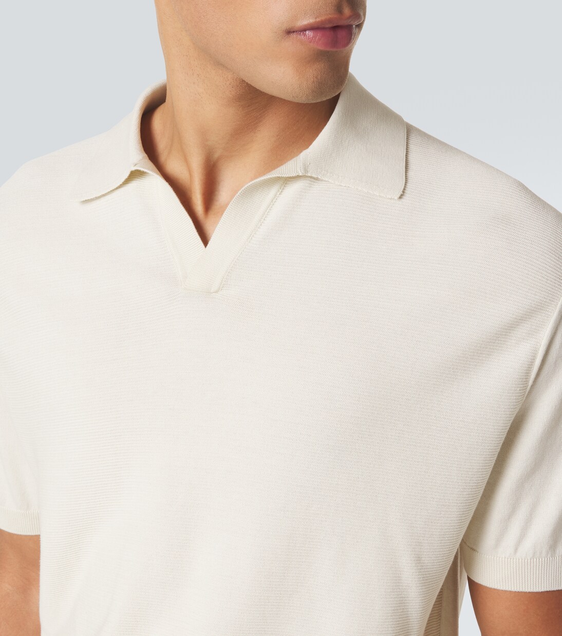 Cotton and silk polo shirt | Canali