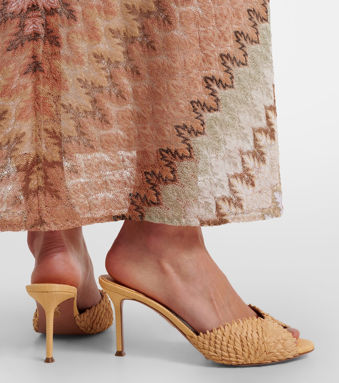 Rio Flirt raffia mules | Aquazzura