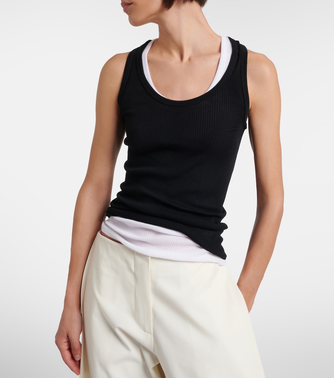 Top Cendrea in cotone a coste | The Row