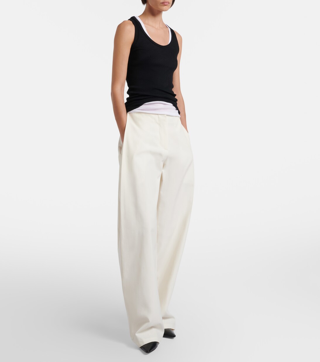 Top Cendrea in cotone a coste | The Row