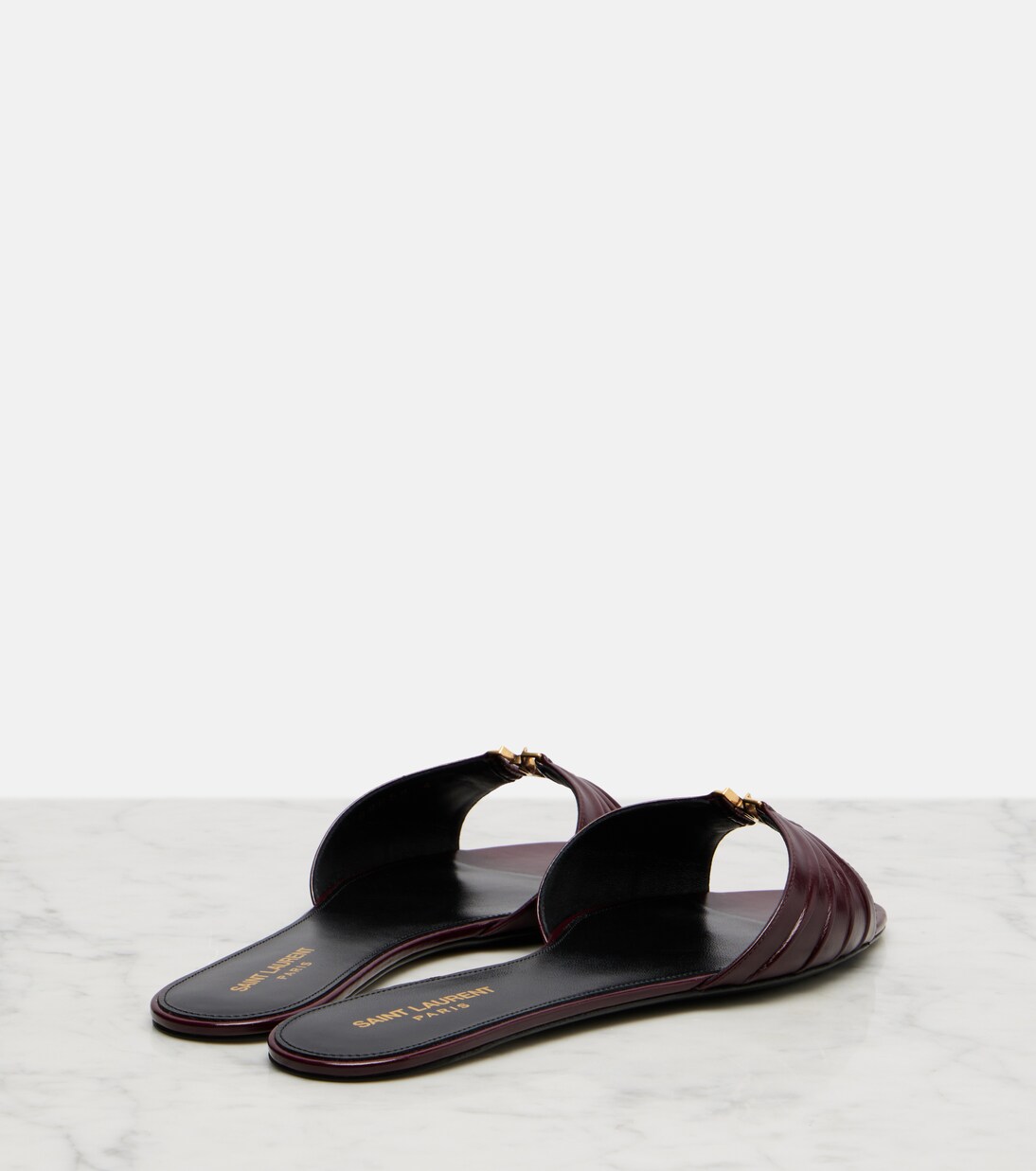 Mules Babylone en cuir | Saint Laurent