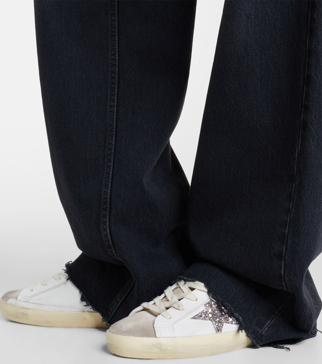 Super-Star glitter leather sneakers | Golden Goose
