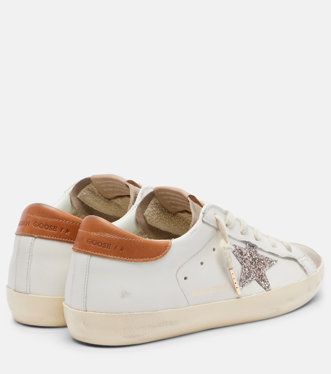 Super-Star glitter leather sneakers | Golden Goose