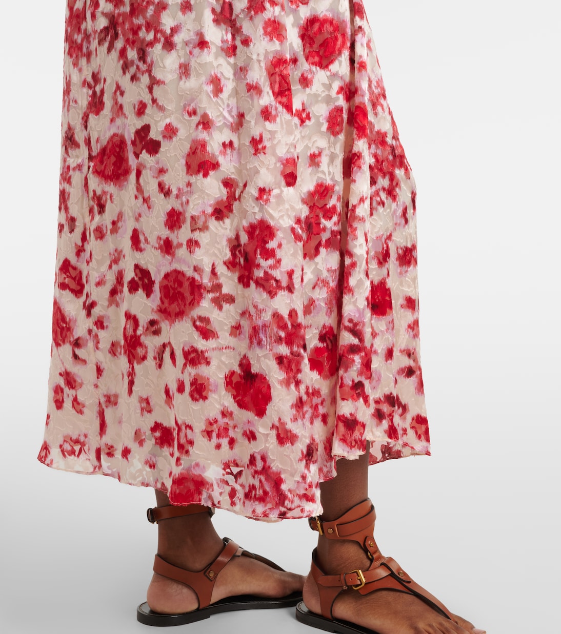 Jupe longue Hilza à fleurs en jacquard | Isabel Marant