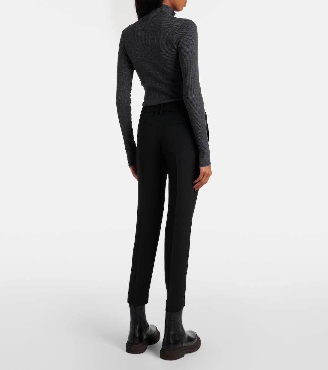 Cropped-Hose aus einem Seidengemisch | Brunello Cucinelli