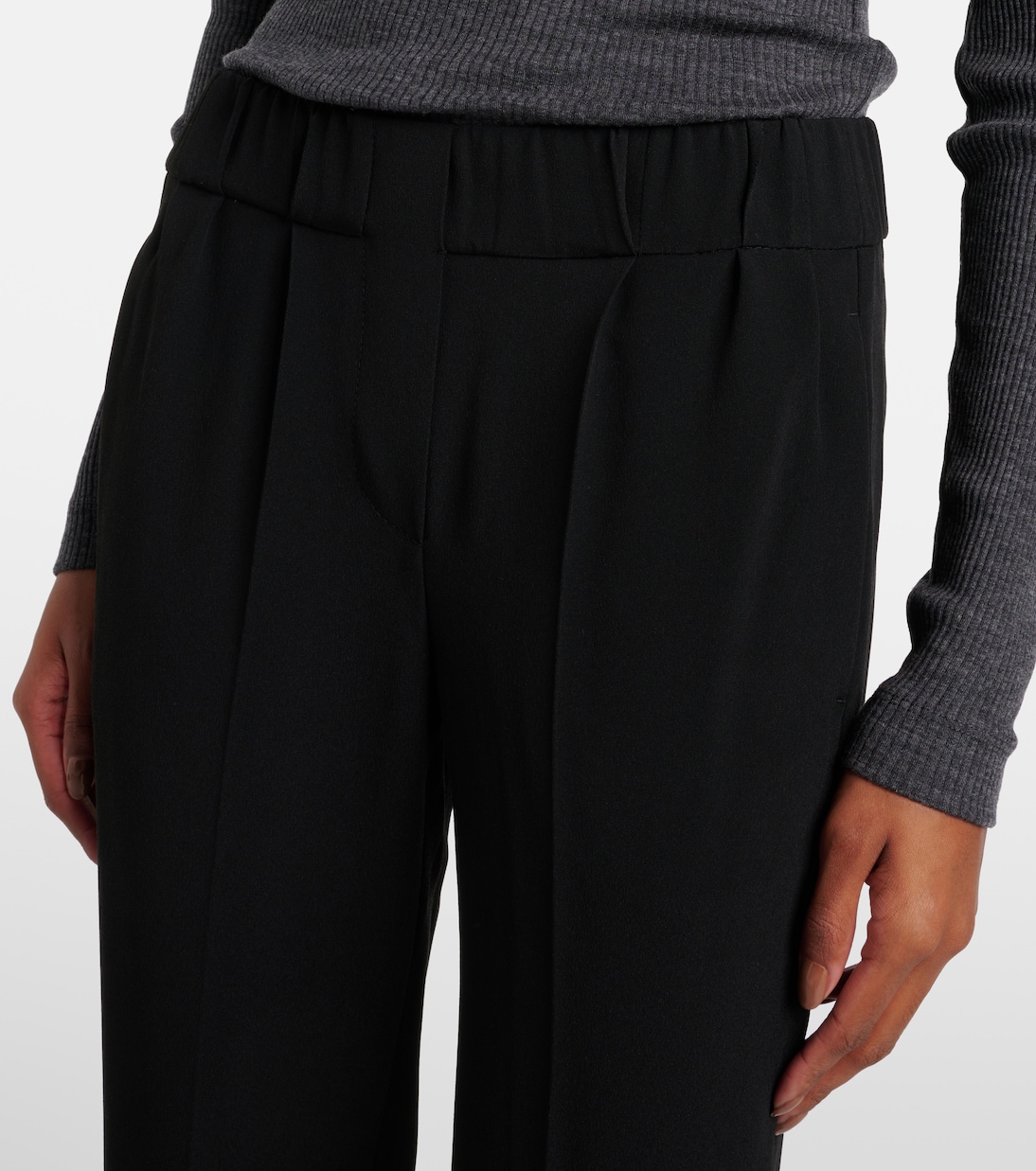 Cropped-Hose aus einem Seidengemisch | Brunello Cucinelli