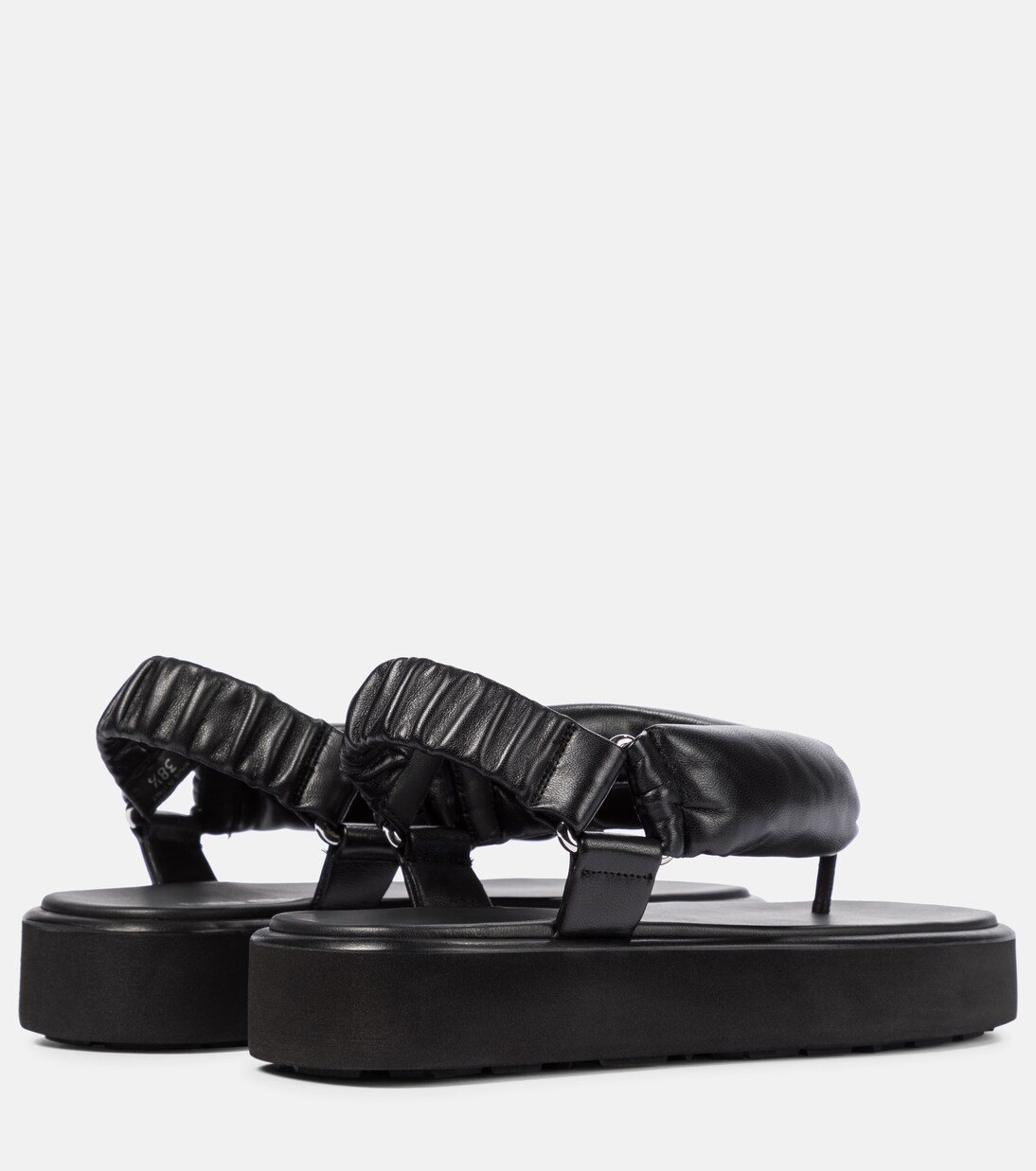 صندل بصباع من الجلد | Miu Miu