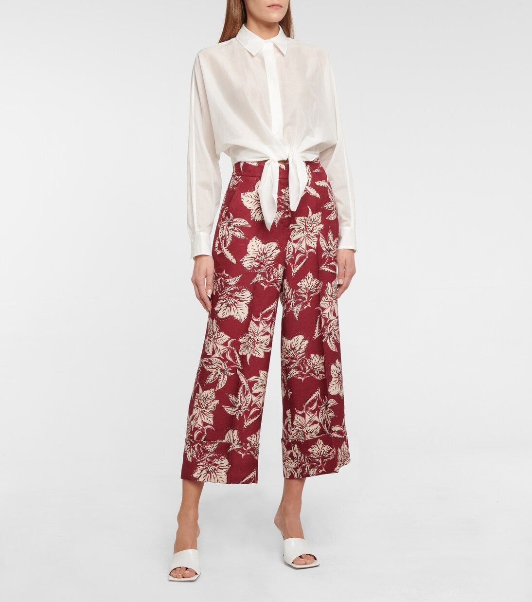 Pantalon ample Structured Florals à taille haute | Dorothee Schumacher