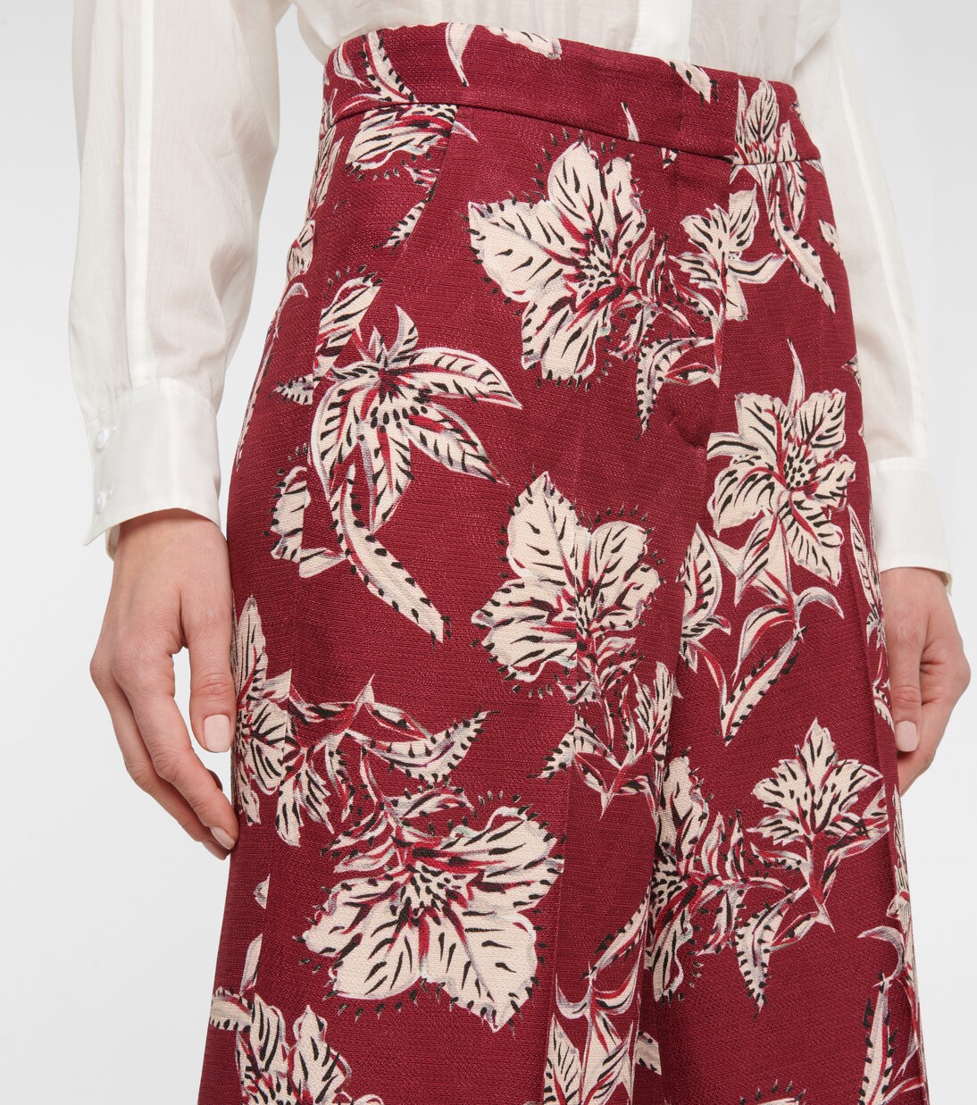 Pantalon ample Structured Florals à taille haute | Dorothee Schumacher