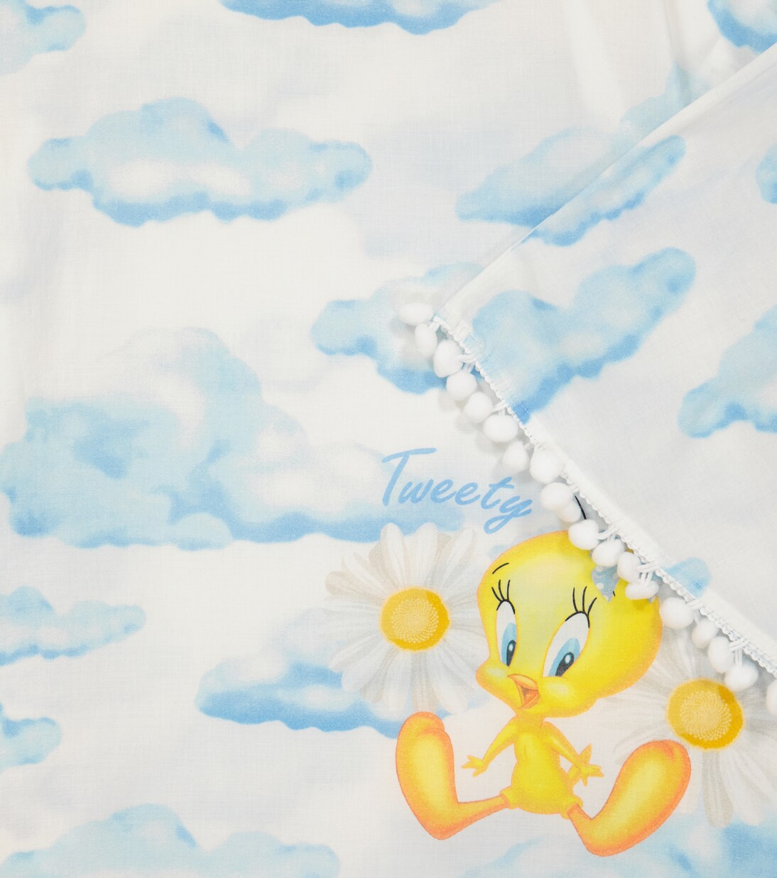 Print cotton muslin poncho | Monnalisa