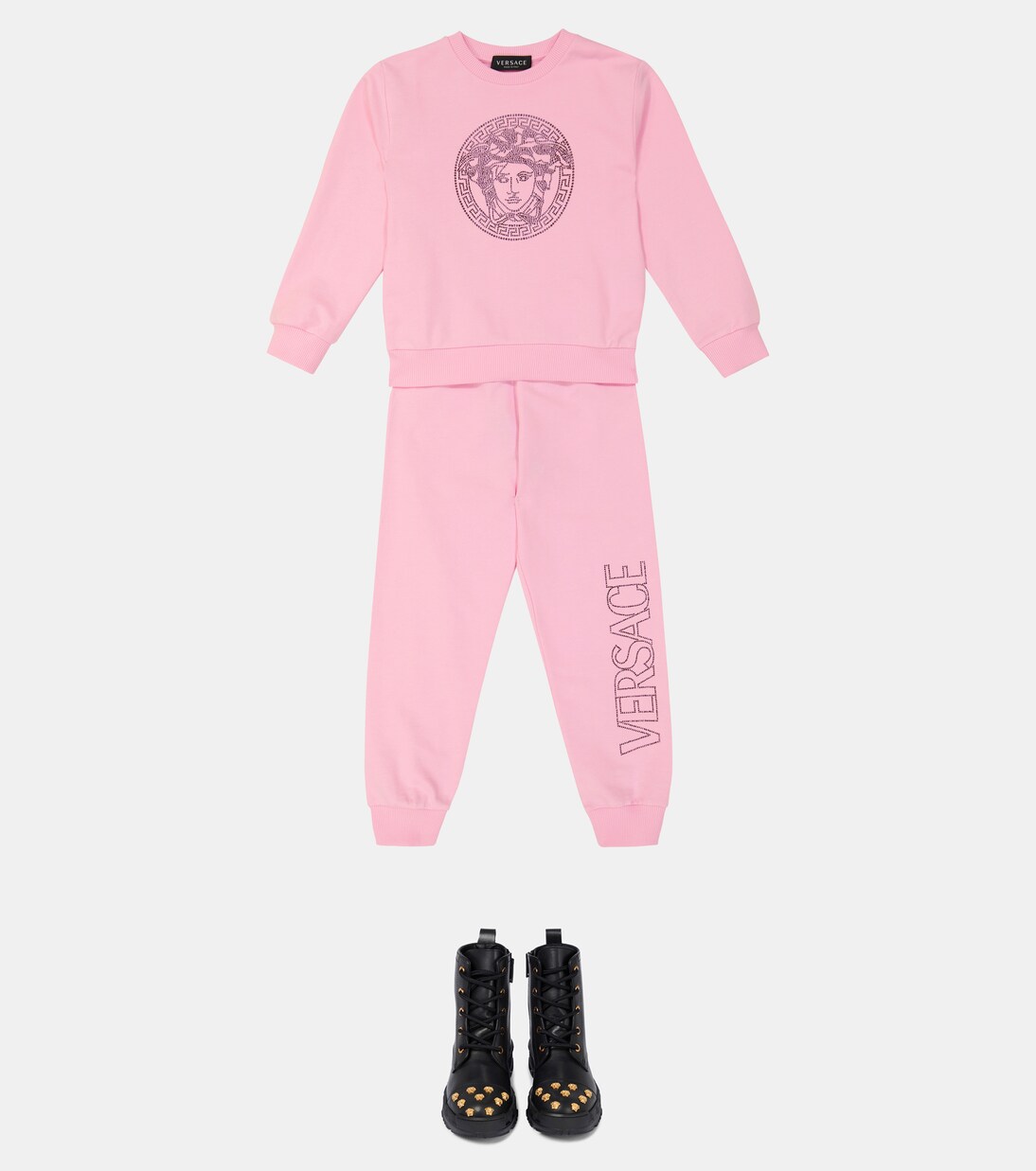 Logo cotton sweatpants | Versace Kids