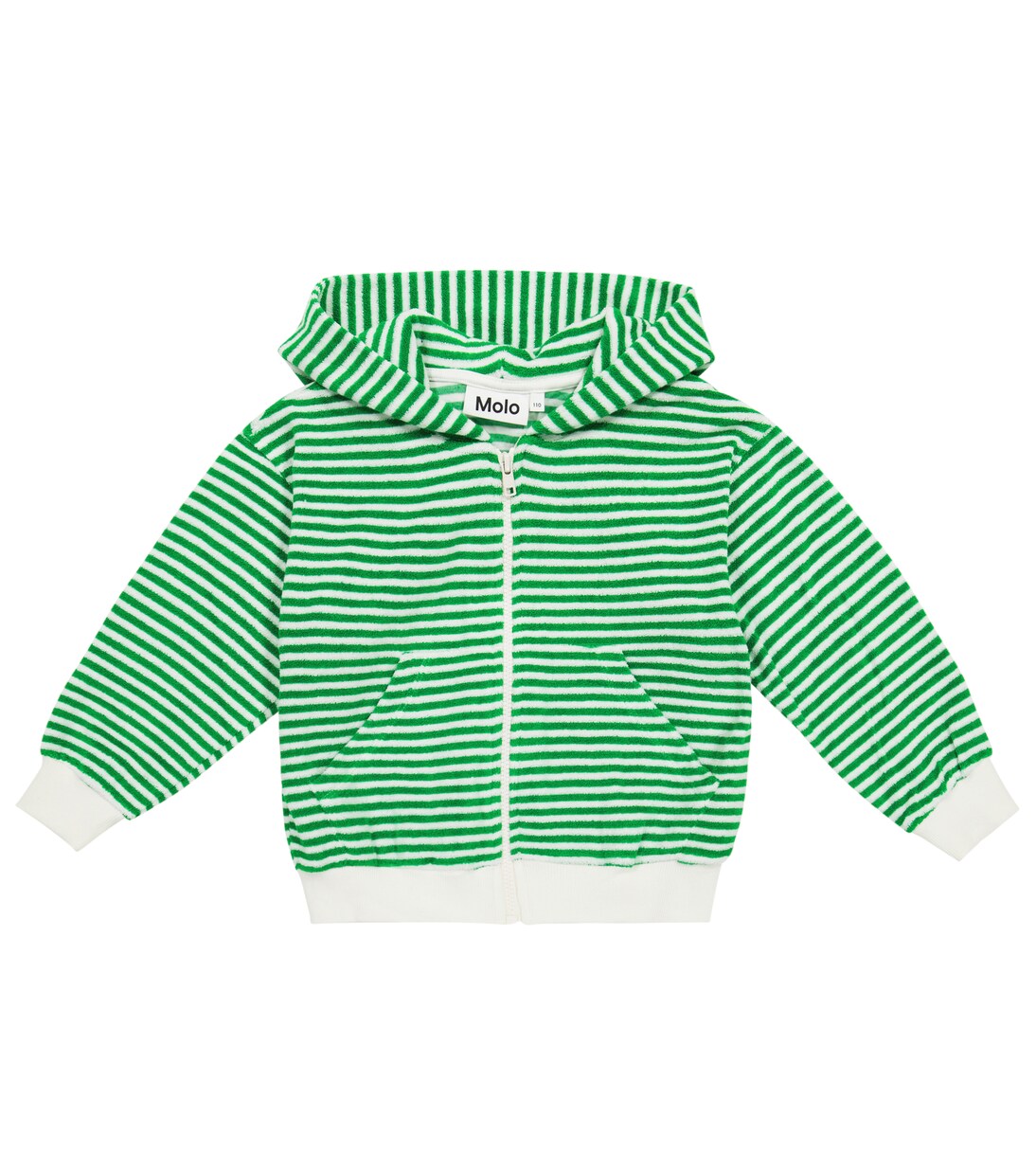 Sweat-shirt Mel à capuche rayé en coton mélangé | Molo