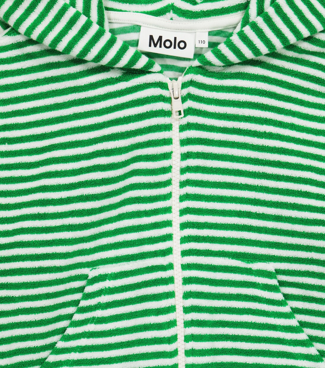 Sweat-shirt Mel à capuche rayé en coton mélangé | Molo