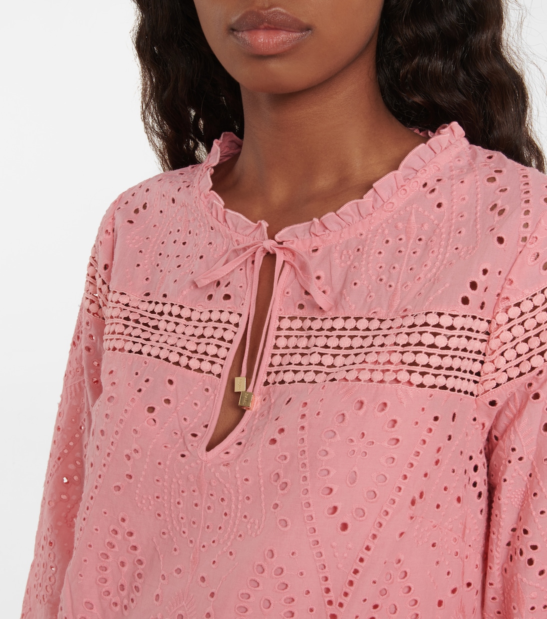 Robe en coton à broderies anglaises | Heidi Klein