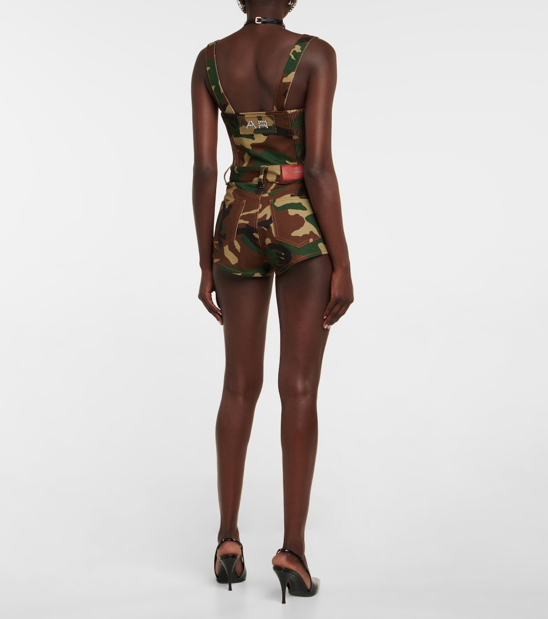 Camouflage denim jumpsuit | Alessandra Rich