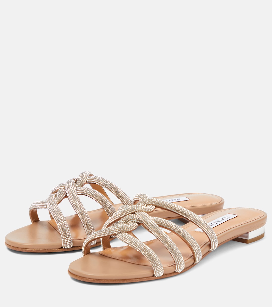 Moondust embellished leather sandals | Aquazzura